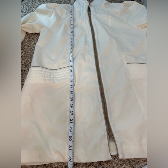 Vintage Sergio‎ Valente Ivory Zip Jacket L 15/16 – Shoulder Pads 80s - Picture 9 of 12